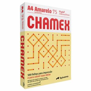 Papel A4 75 g/m² 500 Folhas Amarelo 5CA4 Chamex - 500FL