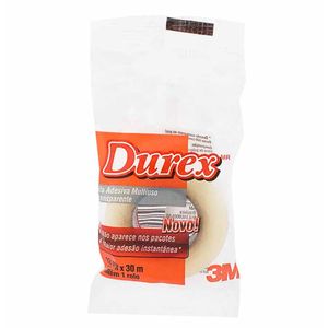 Fita Adesiva 12x30 Transparente Flow Pack Durex 3884 3m - RL