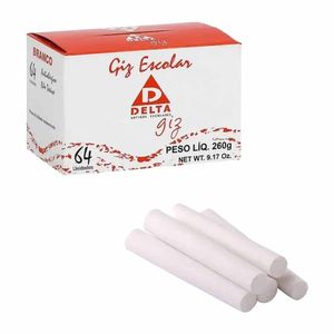 Giz Branco Caixa com 64 Palitos 0202 Delta - CX