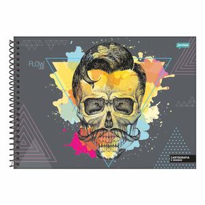 Caderno de Cartografia Espiral 80 Folhas Flow Sortido 68751 Jandaia - 4UN