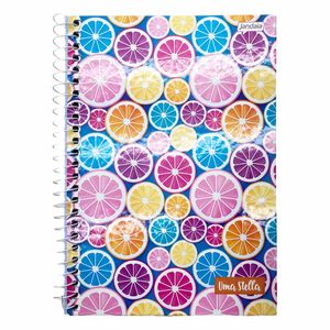 Caderno Espiral Capa Dura 1/4 80 Folhas Stella 68789 Jandaia - 5UN