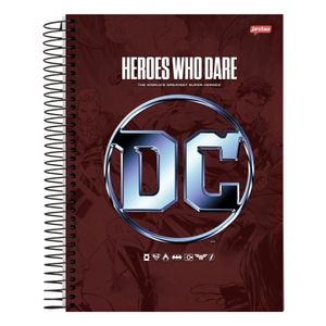 Caderno Espiral Capa Dura 1/4 80 Folhas DC Comics Sortido 69137 Jandaia - 5UN