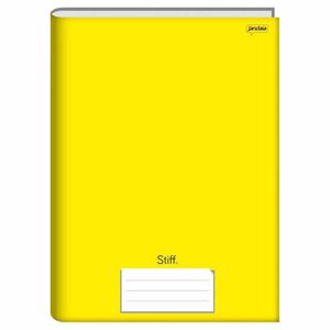 Caderno Capa Dura 1/4 48 Folhas Stiff Amarelo 0049 Jandaia - 10UN