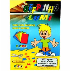 Papel Criativo Lumi A4 75g/m² Offipinho 10076 Off paper - 45FL