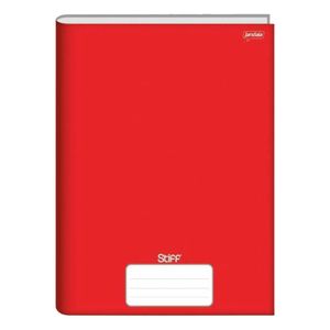 Caderno Capa Dura Universitário 96 Folhas Lisa Stiff Vermelho 6311 Jandaia - 5UN