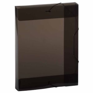 Pasta Plástica Aba Elástica Ofício 4cm Fumê A40 Plascony - 10UN