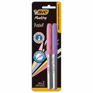 Caneta Permanente para CD/DVD 1.1mm Rosa e Lilás 1079 Bic - 2PCS