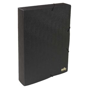 Pasta Plástica Aba Elastica Oficio Lombo 4 Line Preto 0269 Dello - UN