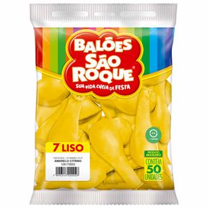 Bola de Soprar Nº 7 Amarelo Citrino 5850 São roque - 50UN