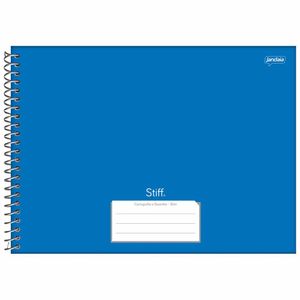 Caderno de Cartografia Espiral sem Seda 80 Folhas Stiff Azul 68819 Jandaia - 4UN