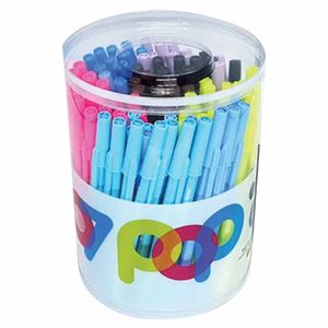 Caneta Esferográfica 0,7mm Pop Azul 8001 Compactor - 100UN