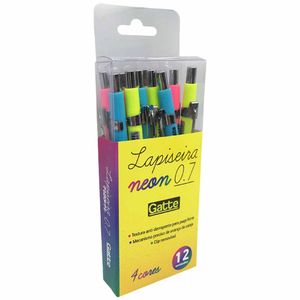 Lapiseira Técnica 0,7 mm Neon 10802 Make+ - 12UN
