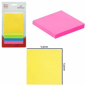 Bloco Adesivo 7,5cm 250 Folhas 5 Cores 0005