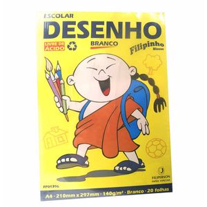 Bloco Desenho Branco A4 140G 20 Folhas 1396 Filipaper - 5BL