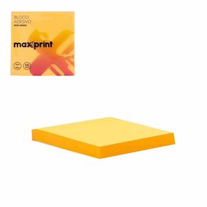 Bloco Adesivo 76x76 Laranja Neon 100 folhas 3359 Maxprint - UN