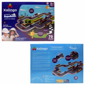 Brincando de Engenheiro Circuito de Corrida 52773 Xalingo - 70PCS