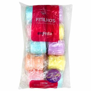 Fitilho para Presente Lisa 5 mm x 50 m Candy Colors Sortido 0028 Emfesta - 10RL