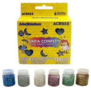 Tinta Confetti 15 ml Cores 2415 Acrilex - 6UN