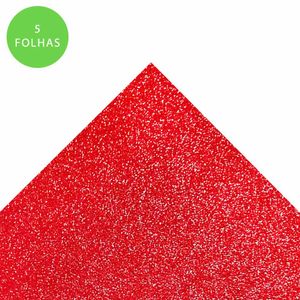 E.V.A Glitter 1,5mm 40x48 Vermelho Cereja 5078 Ibel - 5FL