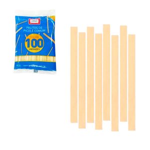 Palito Escolar Quadrado Natural 1501 Gaboardi - 100UN