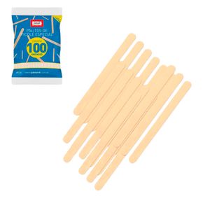 Palito Escolar Arredondado Natural 1503 Gaboardi - 100UN