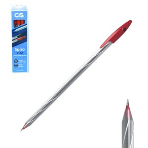 Caneta Esferográfica Spiro Pro 0.7mm Vermelho 0657 Cis - 12UN