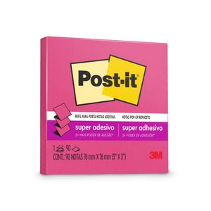 Bloco Adesivo Post-It 76x76 Rosa Neon 90 Folhas 10031 3m - BL