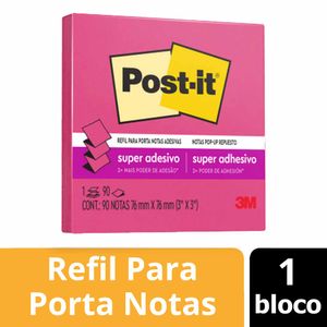 Bloco Adesivo Post-It 76x76 Rosa Neon 90 Folhas 10031 3m - BL