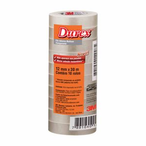 Fita Adesiva 12x30 Transparente PP Durex 4262 3m - 10RL