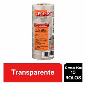 Fita Adesiva 12x30 Transparente PP Durex 4262 3m - 10RL
