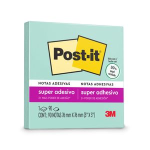 Bloco Adesivo Post-It 76x76 Menta 90 Folhas 4425 3m - BL