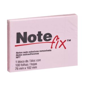 Bloco Adesivo 76x102 Notefix Rosa 100 Folhas 6107 3m - BL
