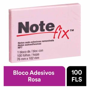Bloco Adesivo 76x102 Notefix Rosa 100 Folhas 6107 3m - BL