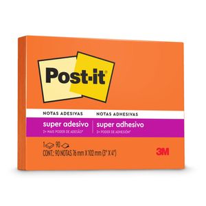 Bloco Adesivo Post-it Laranja Neon 90 Folhas 112 3m - BL