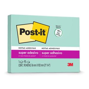 Bloco Adesivo Post-it Menta 90 Folhas 092 3m - BL