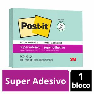 Bloco Adesivo Post-it Menta 90 Folhas 092 3m - BL