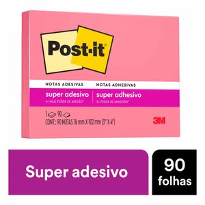 Bloco Adesivo Post-it Pink 90 Folhas 183 3m - BL