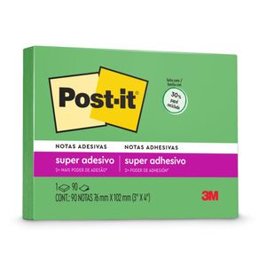 Bloco Adesivo Post It 76x102 Recic Verde 90 Folhas 9991 3m - BL