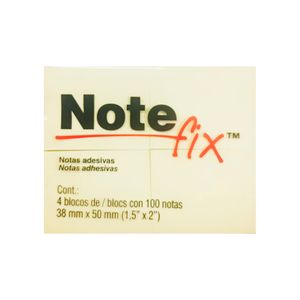 Bloco Adesivo 38X50 Notefix Amarelo 100 Folhas 8686 3m - 4BL