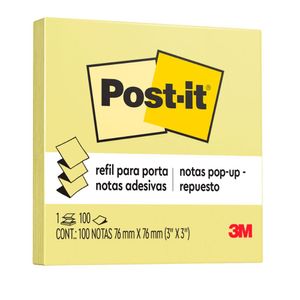 Bloco Adesivo Post-It 76x76mm Amarelo 100 Folhas 3956 3m - BL