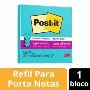 Bloco Adesivo Post-It 76x76 Azul Céu 90 Folhas 2573 3m - BL