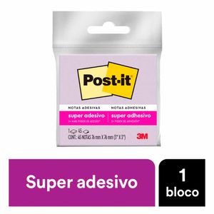 Bloco Adesivo Post-it 7,6cm Roxo 45 Folhas 6093 3m - BL