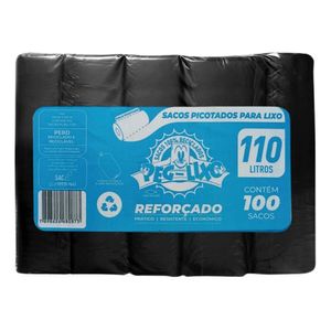 Saco Lixo 110 Litros 75x92 Preto Institucional 1721 Peg lixo - 100UN