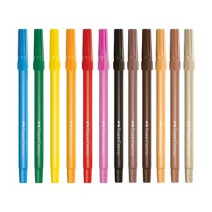 Caneta Hidrocor com 12 Caras e Cores 1501 Faber-castell - EST