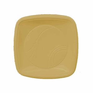 Prato Descartável 15cm Quadrado Raso Dourado 7216 Trik Trik -  10 unidades Trik trik - 10UN