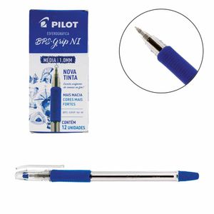 Caneta Esferográfica BPS-Grip-M 1.0mm Azul Pilot - 12 unidades Pilot - 12UN