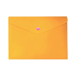 Pasta Envelope com Botão A4 Laranja 0014 Dello - UN