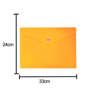Pasta Envelope com Botão A4 Laranja 0014 Dello - UN