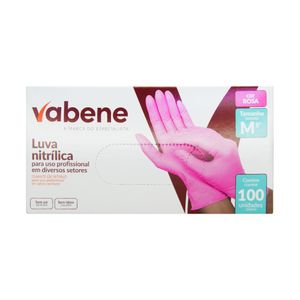 Luva Nitrílica M Rosa 7942 Vabene - 100UN
