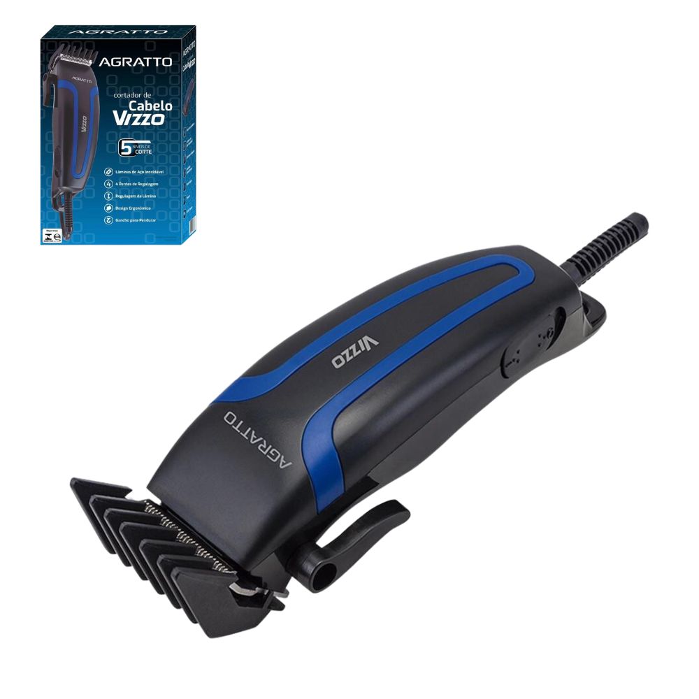 Aparador de Pelos Vizzo Preto 10W 127V 9295 Agratto - UN - Atacado São ...